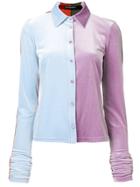 Y/project Velvet Colour Block Shirt - Orange