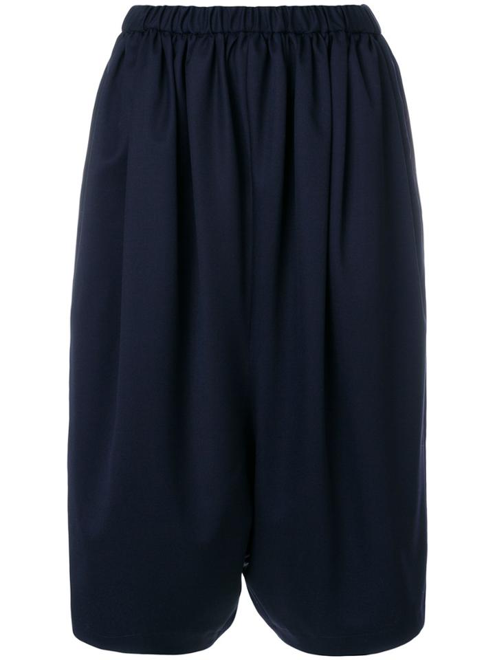 Comme Des Garçons Girl Draped Cropped Trousers - Blue
