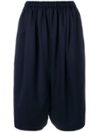 Comme Des Garçons Girl Draped Cropped Trousers - Blue