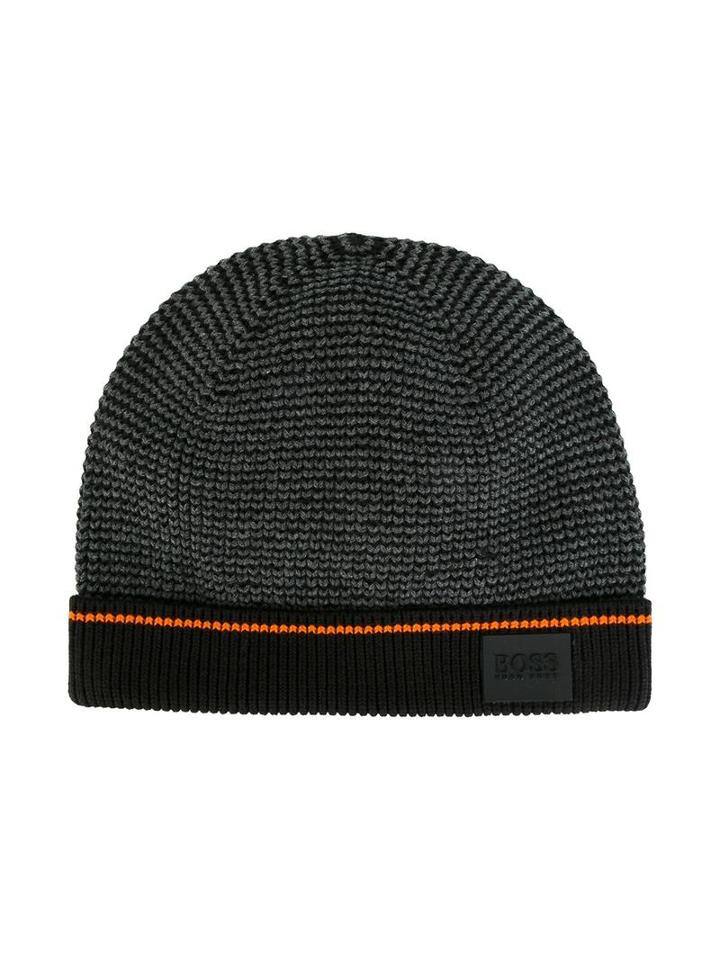 Boss Kids Knitted Beanie, Boy's, Black