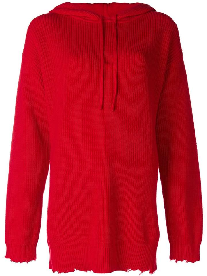 Rta Knitted Hoodie - Red