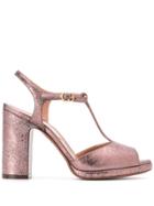 L'autre Chose Cracked Effect Sandals - Pink
