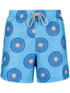 Okun Ali Printed Swim Shorts - Blue