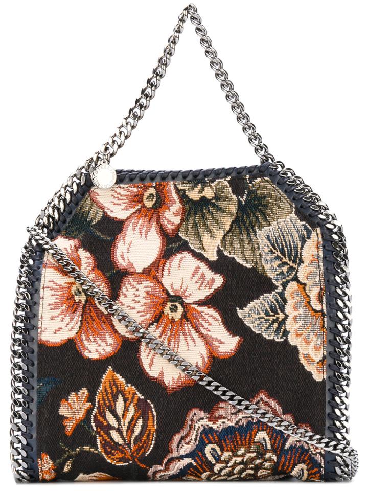 Stella Mccartney Floral Embroidered Falabella Tote - Brown