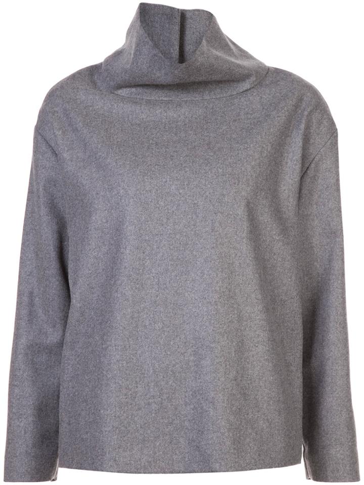 Victoria Victoria Beckham Funnel Neck Pullover - Grey