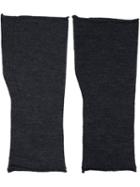 Label Under Construction Fingerless Gloves, Men's, Grey, Silk/cashmere
