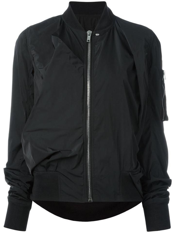 Rick Owens Swoop Bomber Jacket, Women's, Size: 42, Black, Polyester/cupro/cotton/wool