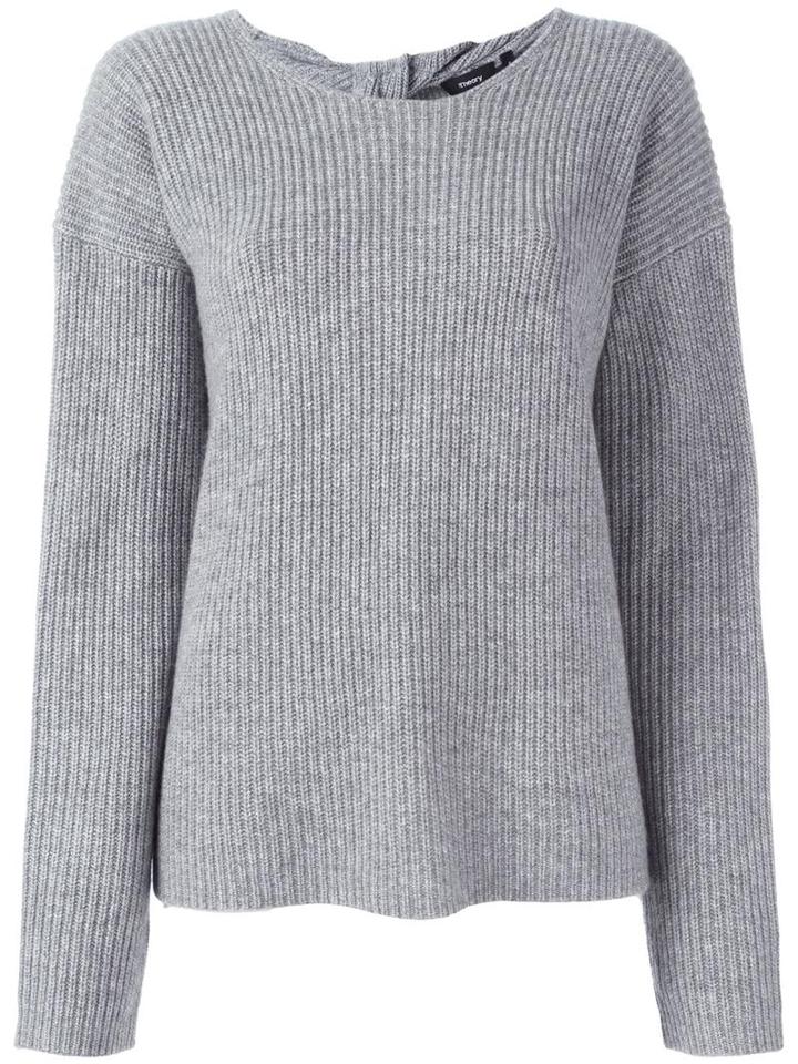 Theory 'twylina' Jumper, Women's, Size: Small, Grey, Cashmere