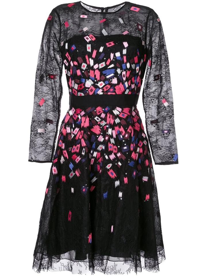 Sachin And Babi 'milbia' Dress, Women's, Size: 10, Black, Silk Organza