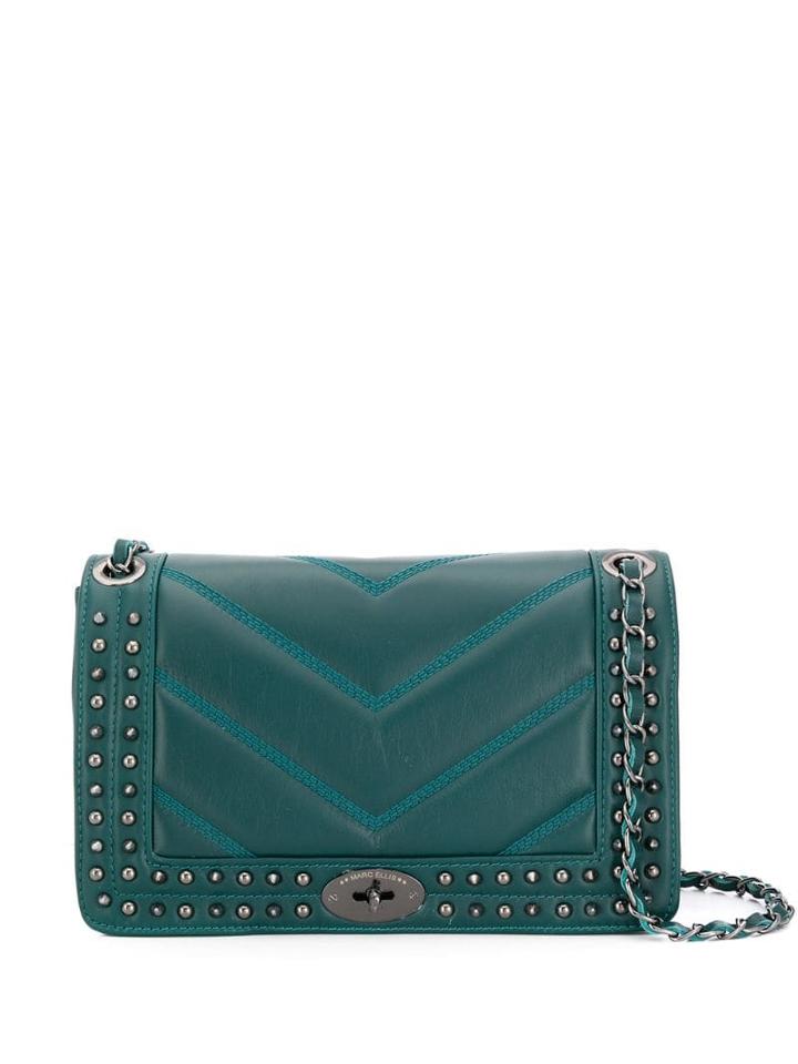 Marc Ellis Quilted Shoulder Bag. - Green
