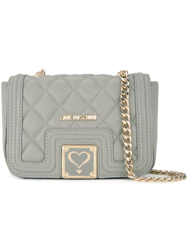 Love Moschino - Quilted Shoulder Bag - Women - Polyurethane - One Size, Grey, Polyurethane