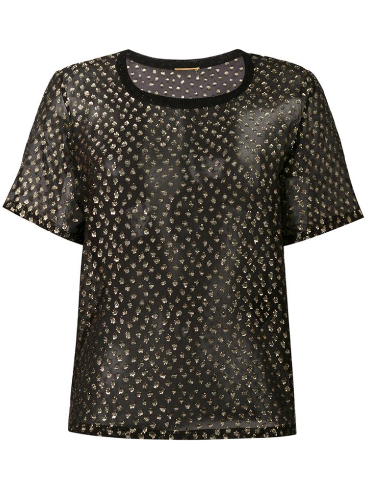 Saint Laurent Embroidered Top - Black