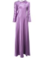 Alberta Ferretti Long Flared Dress - Pink & Purple