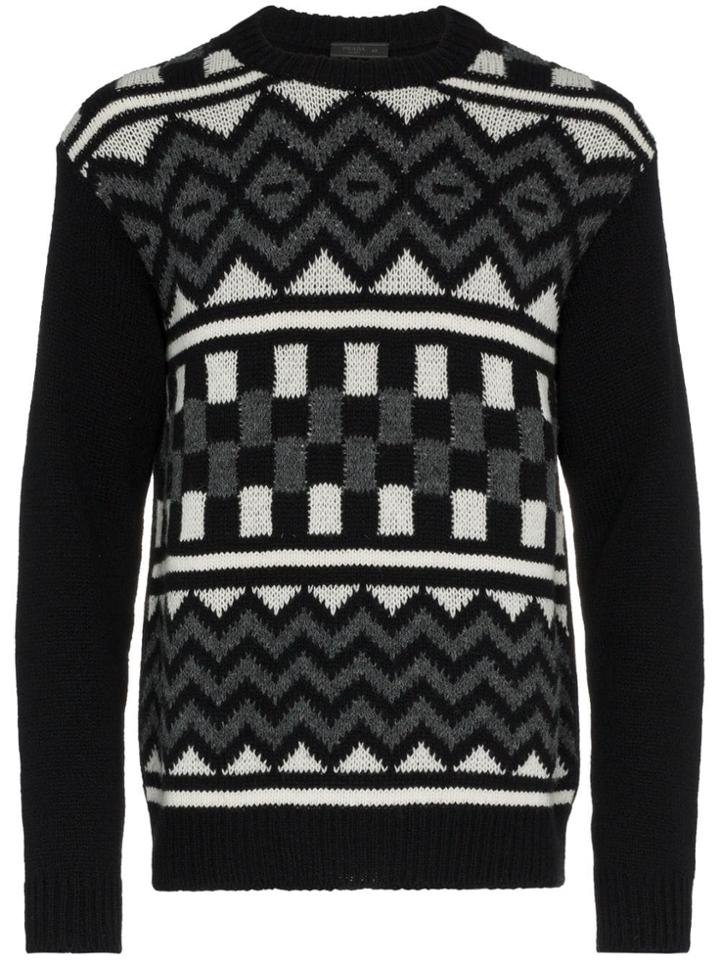 Prada Shetland Knit Jumper - Black