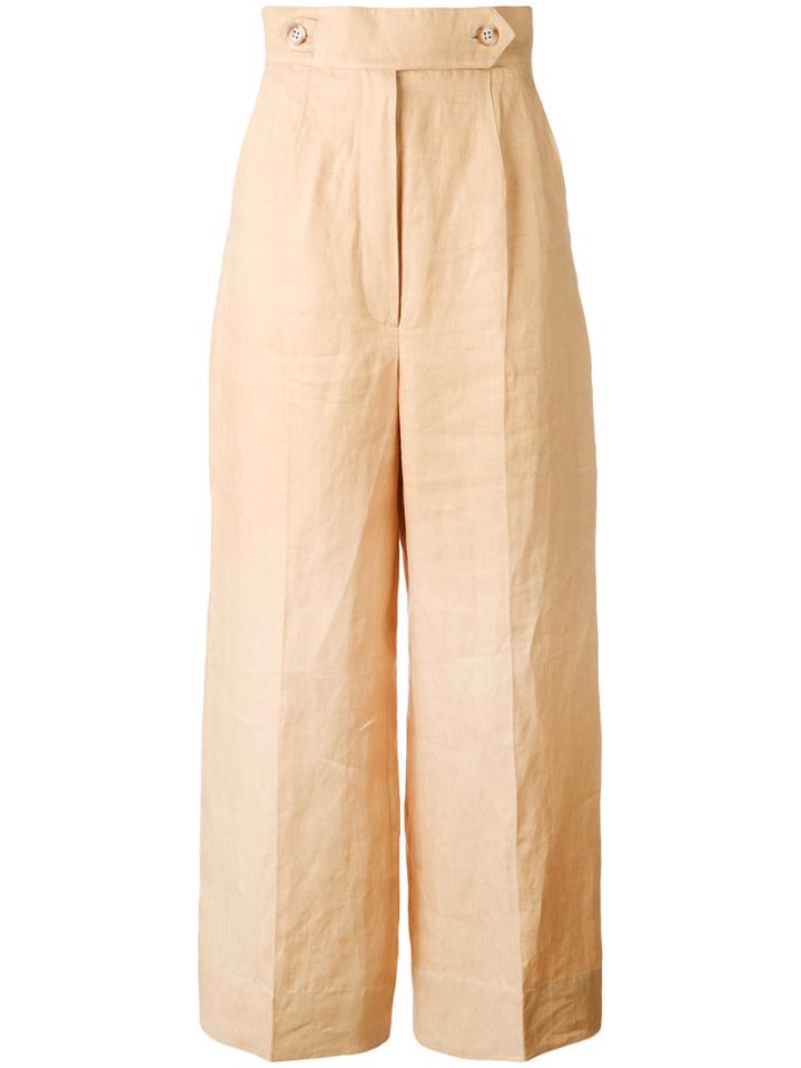 Sportmax High Waisted Trousers - Nude & Neutrals