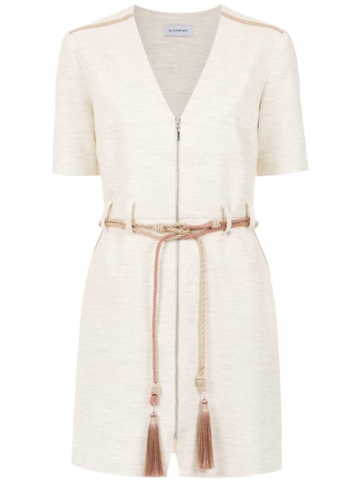 Olympiah Belted Delfino Dress - Nude & Neutrals