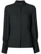 Natori Embellished Sleeve Shirt - Black