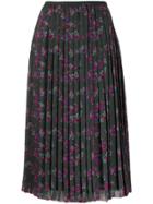 Kenzo Passion Flower Pleated Skirt - Green