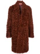 Sies Marjan Blaine Shearling Raglan Coat - Red
