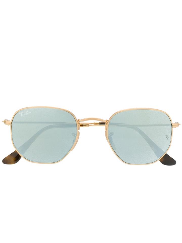 Ray-ban Geometric Shape Sunglasses - Gold