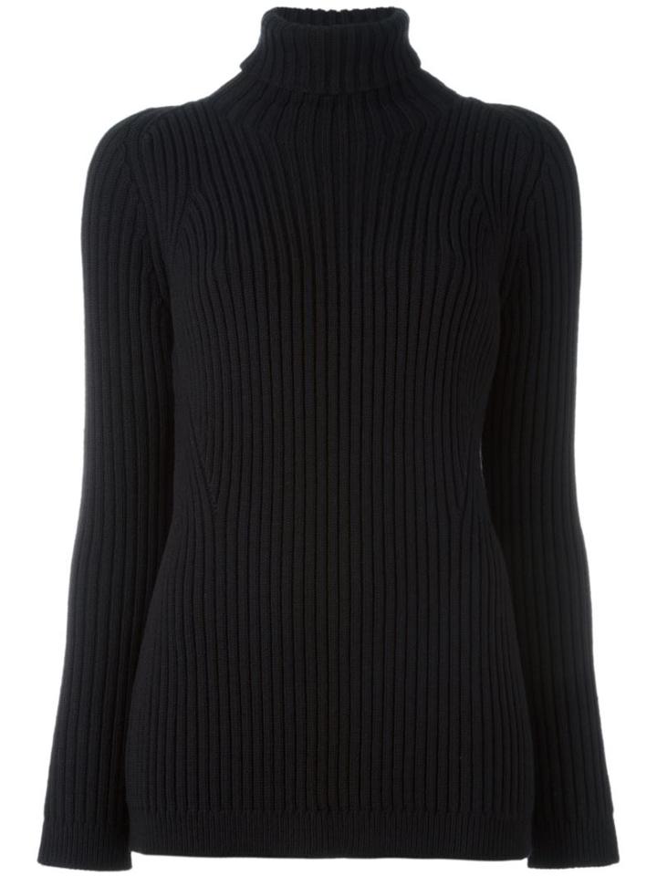 Rochas Ribbed Roll Neck Jumper, Women's, Size: 38, Black, Acrylic/polyester/wool