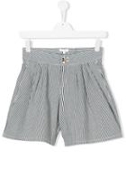 Chloé Kids Teen Striped Pleated Shorts - Grey