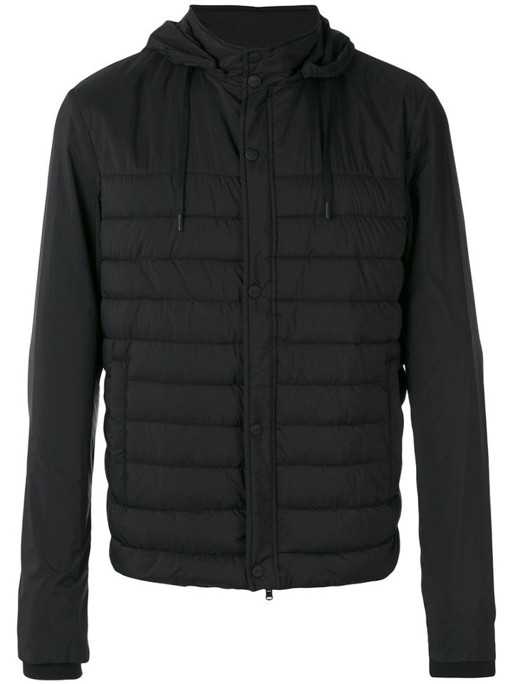 Herno Padded Hooded Jacket, Men's, Size: 56, Black, Polyamide/polyester/polyurethane