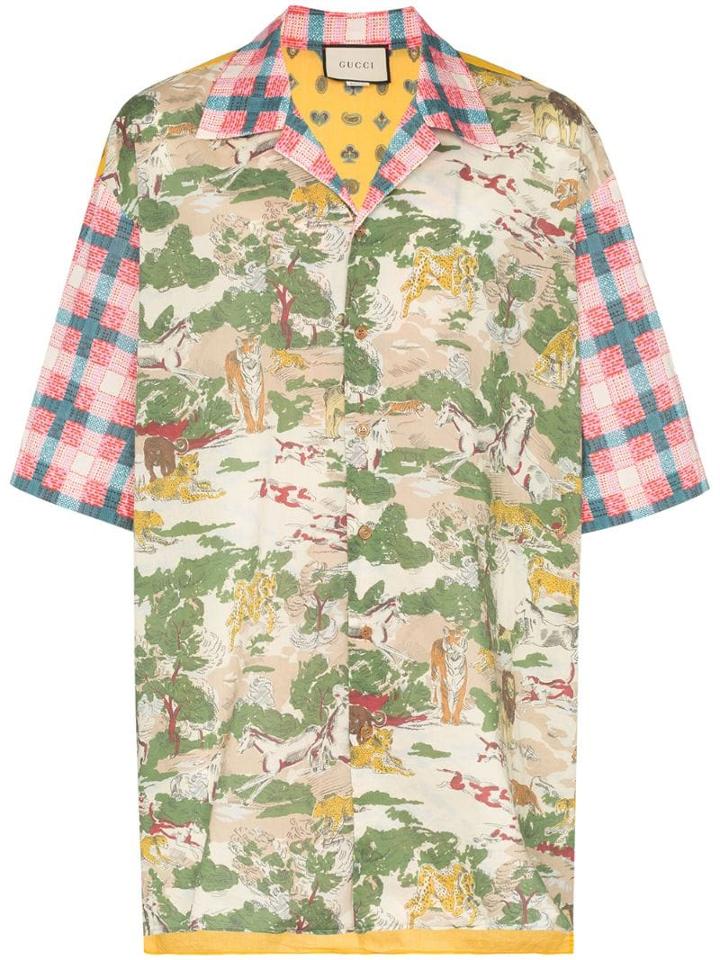Gucci Feline Print Shirt - Green