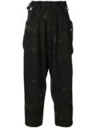 Y's Cropped Trousers With Braces - Green