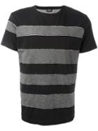 Diesel Striped T-shirt, Men's, Size: Small, Grey, Cotton