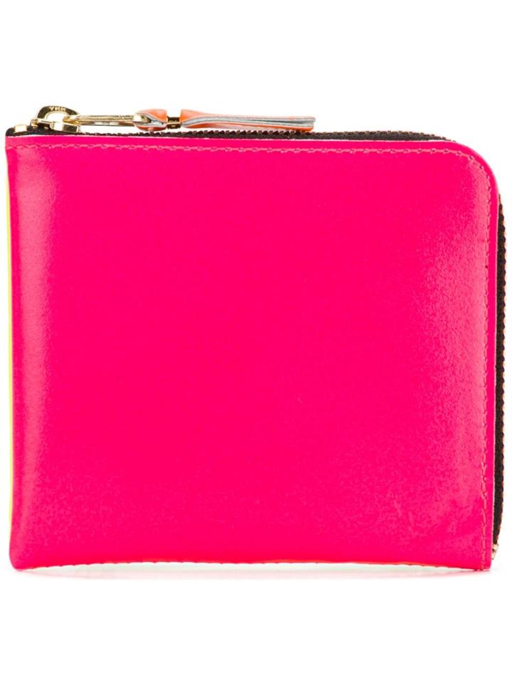 Comme Des Garçons Wallet Small Zip Around Wallet - Pink