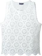 Emanuel Ungaro Crochet Tank Top, Women's, Size: 46, White, Cotton