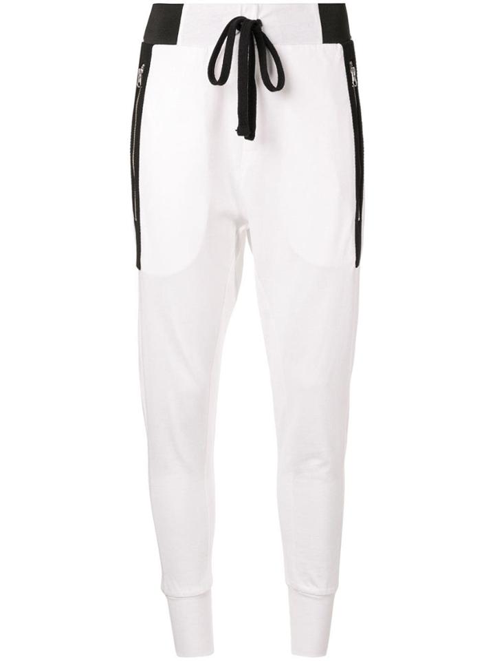 Thom Krom Side Strpe Tracksuit Bottoms - White