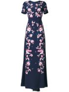 Erdem Kayo Lily Floral Print Gown - Blue