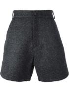 Odeur Loose-fit Short Shorts, Adult Unisex, Size: Small, Grey, Viscose/virgin Wool/polyester/spandex/elastane