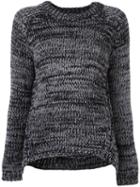 Twin-set Crew Neck Jumper, Women's, Size: Large, Black, Polyamide/viscose/wool/cashmere