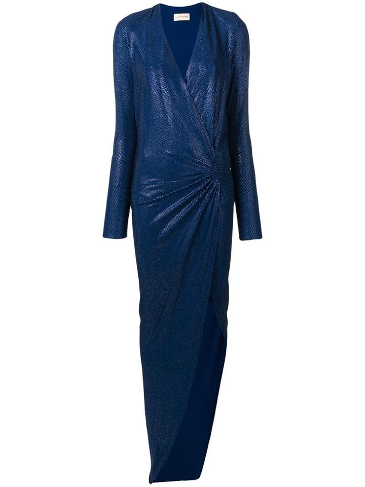 Alexandre Vauthier Metallic Evening Dress - Blue
