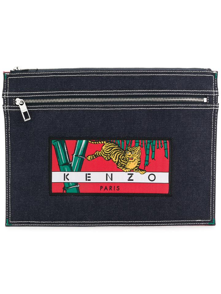 Kenzo Memento Denim Clutch - Blue