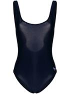 Maison Kitsuné Embroidered Fox Logo Swimsuit - Blue