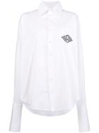 Matthew Adams Dolan Logo Patch Fitted Shirt - White