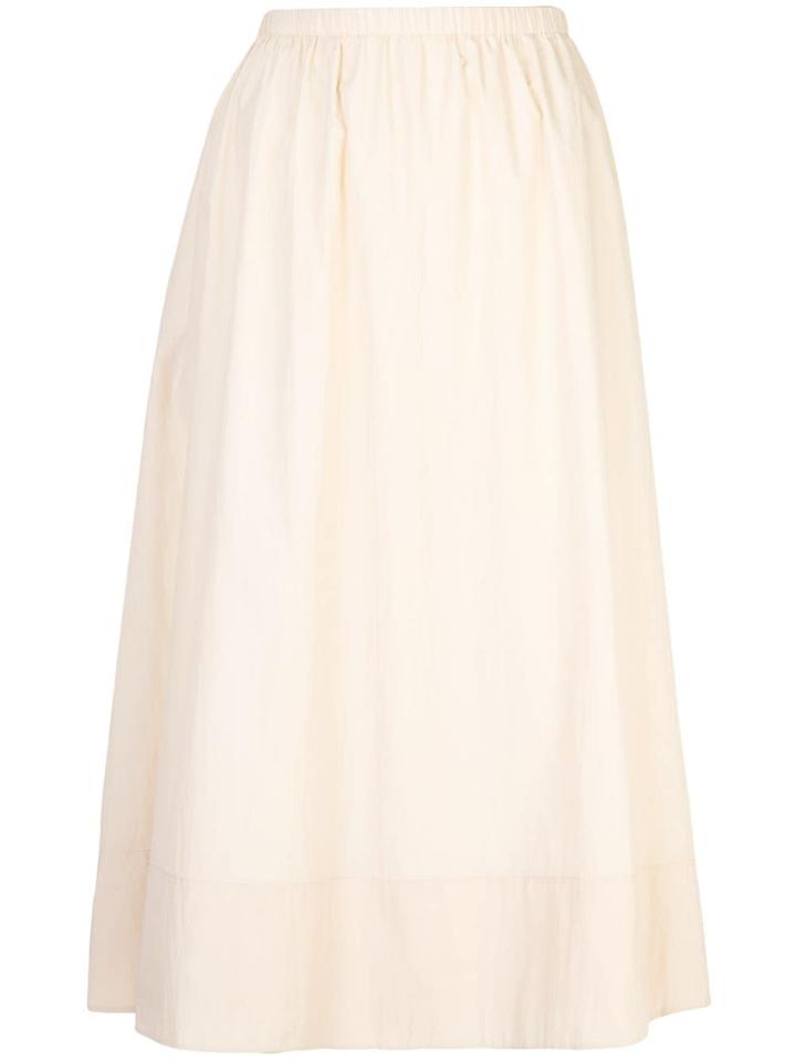 The Row Elasticated Waist Flared Skirt - Neutrals
