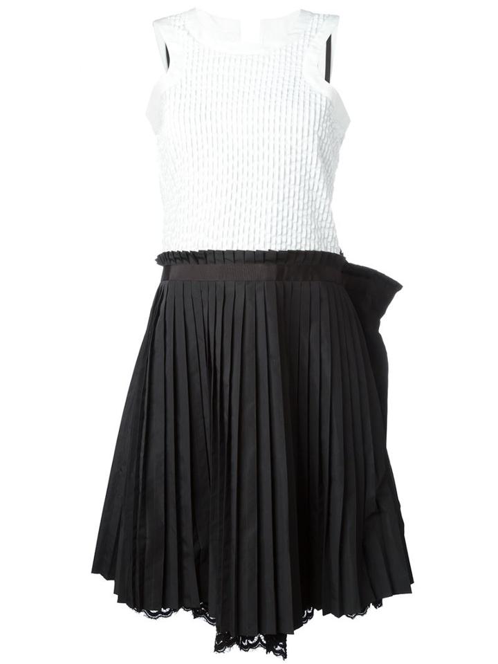 Sacai Bicolour Flared Dress