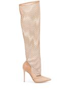 Gianvito Rossi Mesh Thigh-high Boots - Brown
