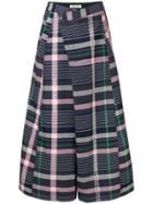 Henrik Vibskov Asymmetric Checked Trousers - Blue