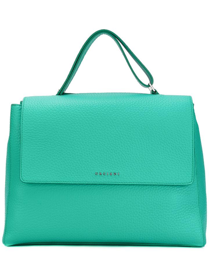 Orciani - Top Flap Shoulder Bag - Women - Calf Leather - One Size, Women's, Green, Calf Leather