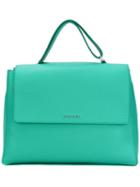 Orciani - Top Flap Shoulder Bag - Women - Calf Leather - One Size, Women's, Green, Calf Leather