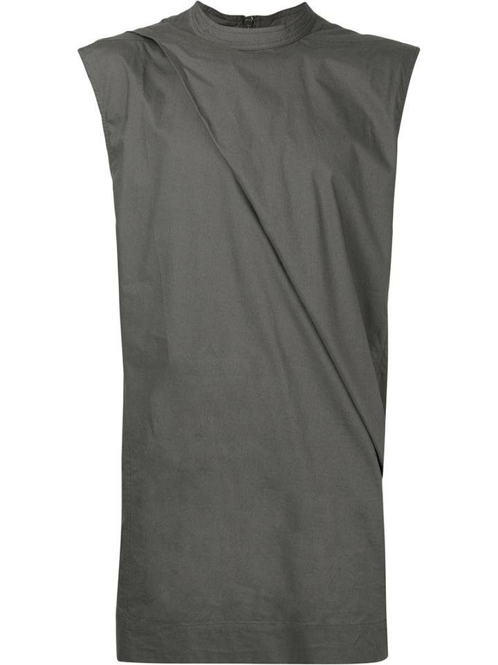 Rick Owens Drkshdw - Sleeveless T-shirt - Men - Cotton - S, Brown, Cotton