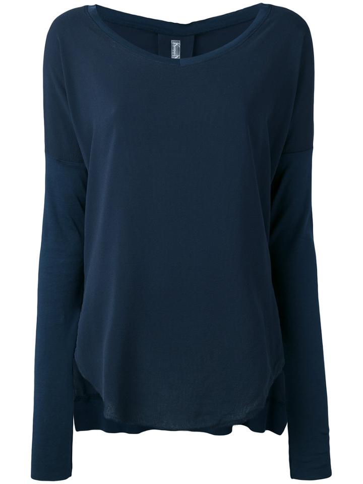 Kristensen Du Nord Long Sleeve T-shirt, Women's, Size: 1, Blue, Silk/spandex/elastane/cotton