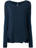 Kristensen Du Nord Long Sleeve T-shirt, Women's, Size: 1, Blue, Silk/spandex/elastane/cotton
