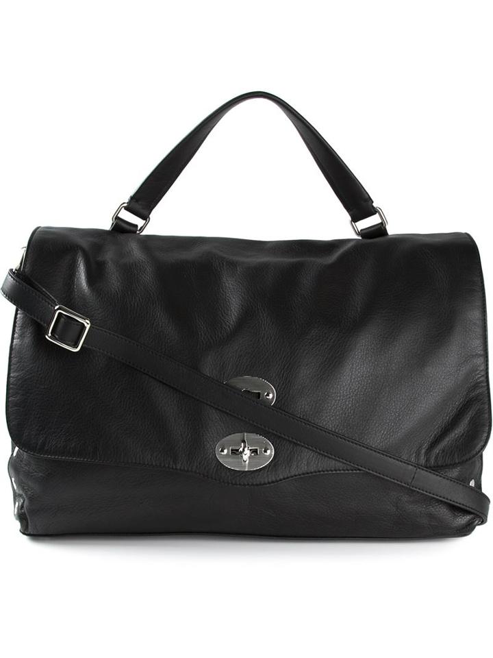 Zanellato Medium 'postina' Satchel, Women's, Black, Calf Leather
